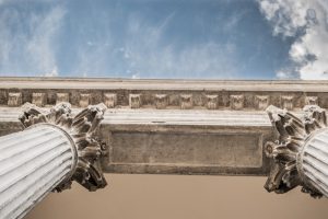 photo of classical pillars and sky