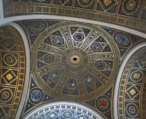 Ornate domed ceiling of National Academy of Sciences